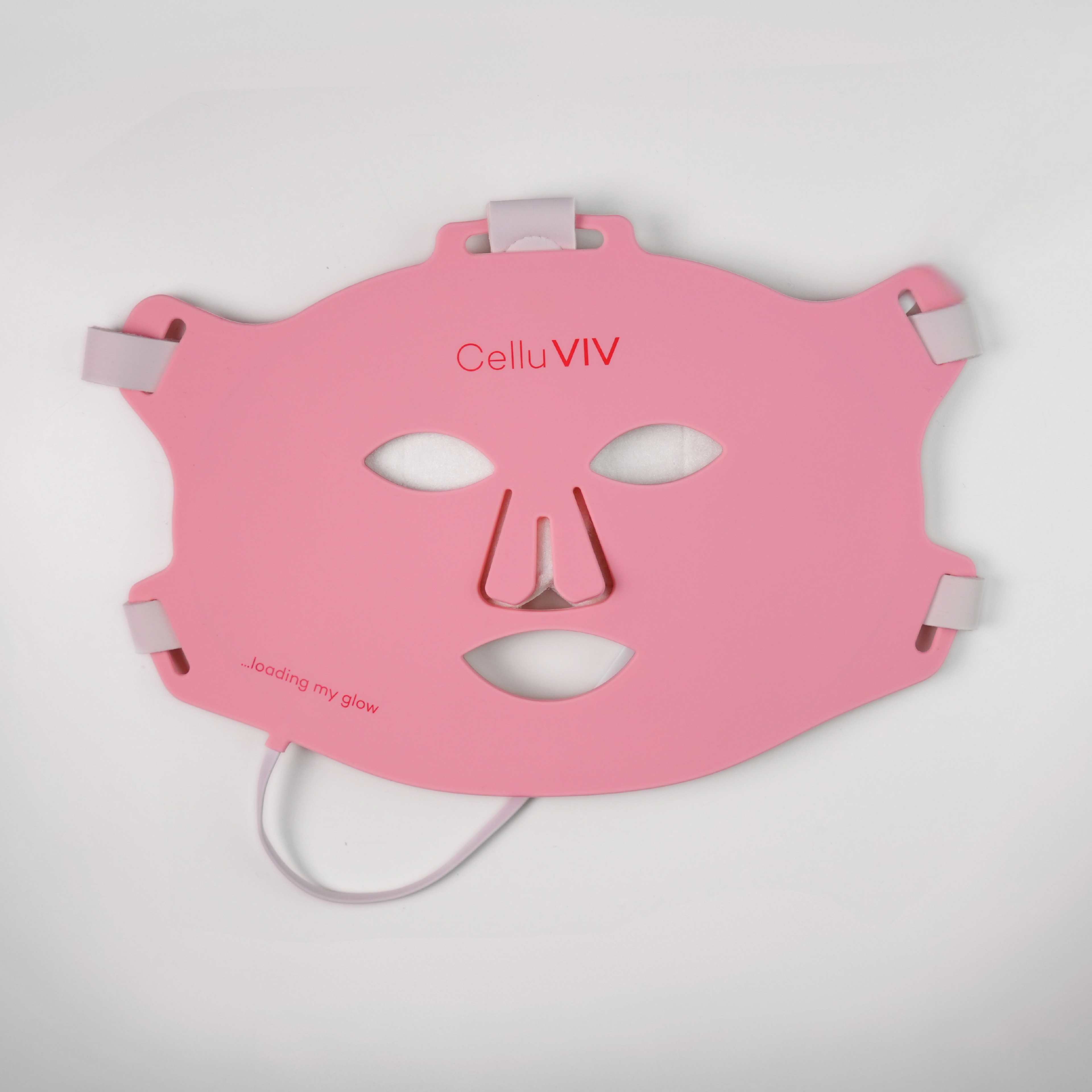 CelluVIV LED face mask in pink green for glow and antiaging effects