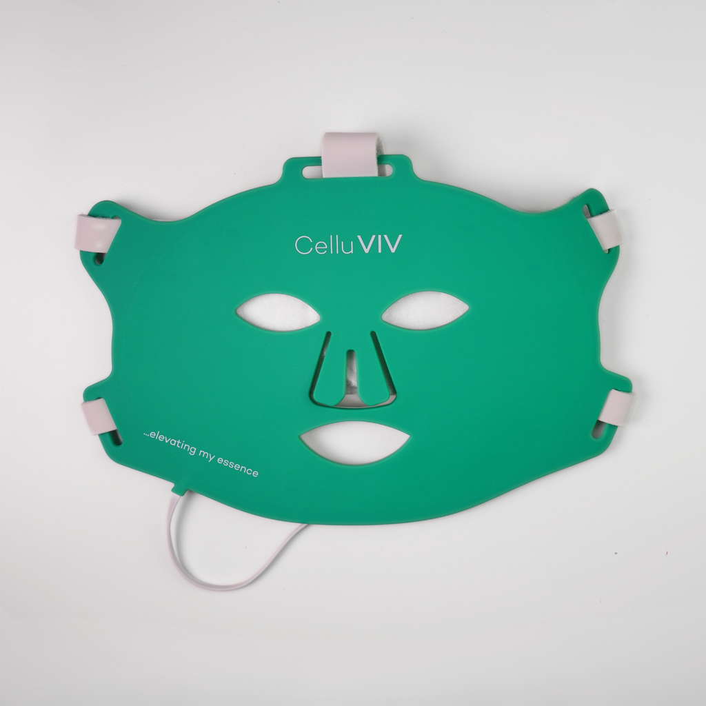 CelluVIV LED face mask in emerald green 